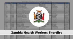 2024 recruitment of health workers in Zambia PDF download