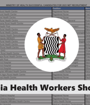 2024 recruitment of health workers in Zambia PDF download