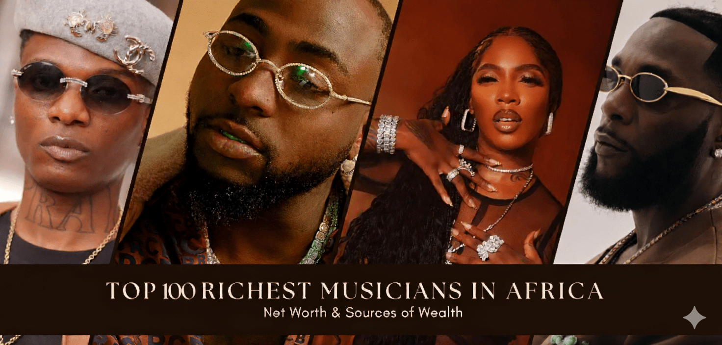 Top 100 richest musicians in Africa 2025